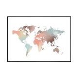 Toile Carte du Monde Colorée