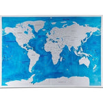 Carte du Monde à Gratter Bleue