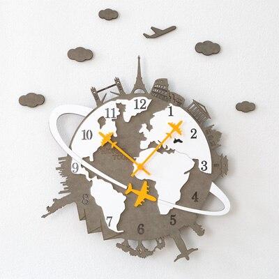 Horloge Murale Bois Bohème 'Le Bonheur est un Voyage' | Déco 50 cm Horloge Murale Bois Bohème 'Le Bonheur est un Voyage' | Déco 50 cm
