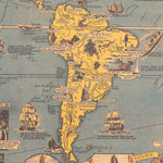 Poster Carte du Monde <br/> Bleu Ancien