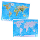Cartes du Monde à Gratter <br/> Bleue