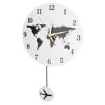Horloge Carte du Monde <br/> Avion Balancier