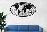 Carte du Monde en Métal <br/> Globe Mappemonde