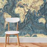 Papier Peint Panoramique du Planisphère | Gaia Map