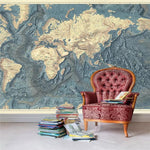Papier Peint Panoramique du Planisphère | Gaia Map