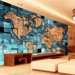 Papier Peint Panoramique Carte du Monde