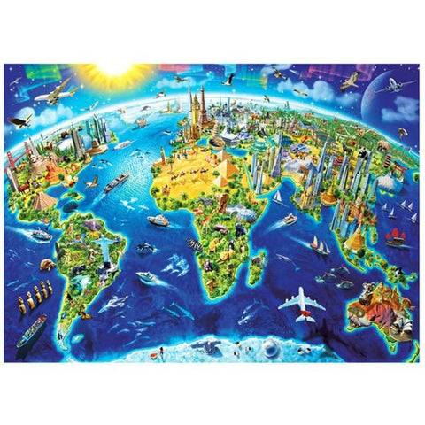 Puzzle Carte du monde : 24 pièces