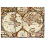 Carte du Monde Ancienne sur Toile