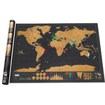 Carte du Monde a Gratter + Carte de l'Europe Noir et dorée – Français  Envami –