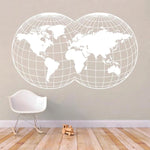 Stickers Globe Terrestre Blanc