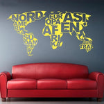Stickers Continents Jaune